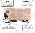 Waterbed Mattress Heater 325W – Temperature Control, Safe & Efficient Heating for Hardside Waterbed Mattresses