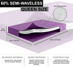 60% Semi-Waveless Hardside Waterbed Mattress with Two Wave-Reducing Fiber Layers - Frame Not Included