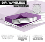 90% Waveless Hardside Waterbed Mattress with Four Wave-Reducing Fiber Layers - Frame Not Included