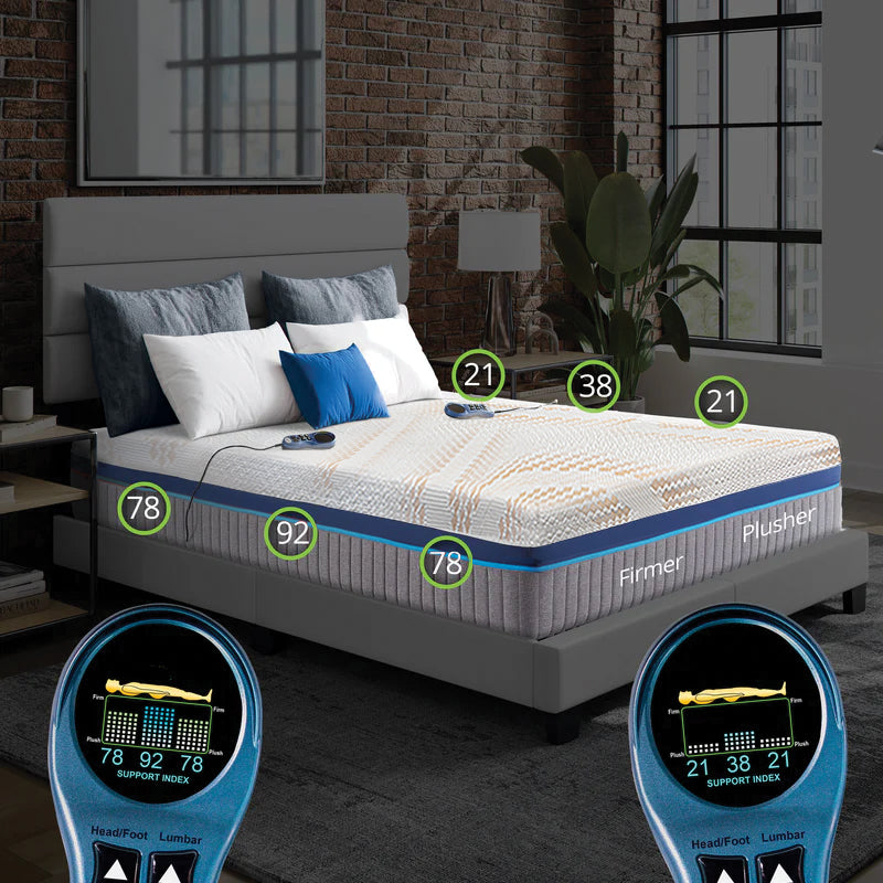 Ultra 16" 6 Zone Smart Zone Bed Copper Infused Cover