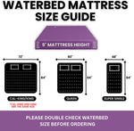 60% Semi-Waveless Hardside Waterbed Mattress with Two Wave-Reducing Fiber Layers - Frame Not Included
