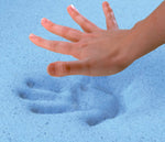 Gel memory foam handprint